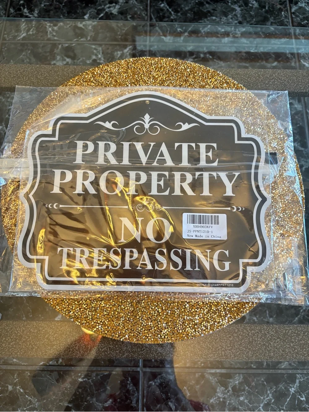 Private Property NWT Metal No Trespassing Sign - Metal Hardware ready to hang!